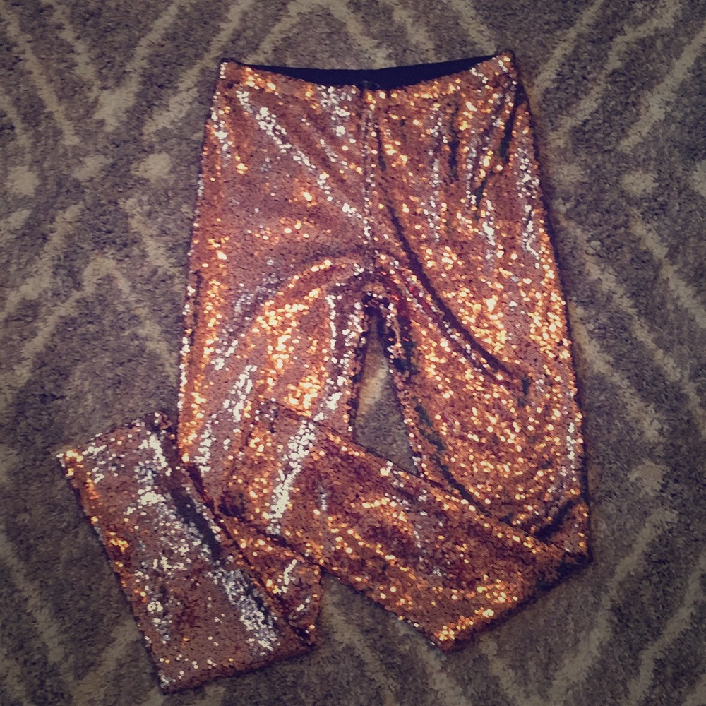 Bronze Sequin Leggings